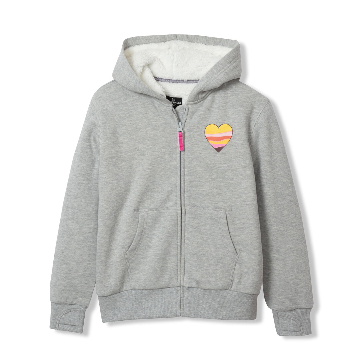 Girls Camp Fleece Faux Shearling-Lined Hoodie