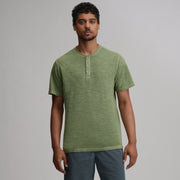 Men's Short-Sleeve Sunwashed Cotton Henley - Palm