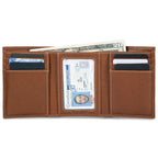 EB Signature Top Stitch Leather Trifold Wallet