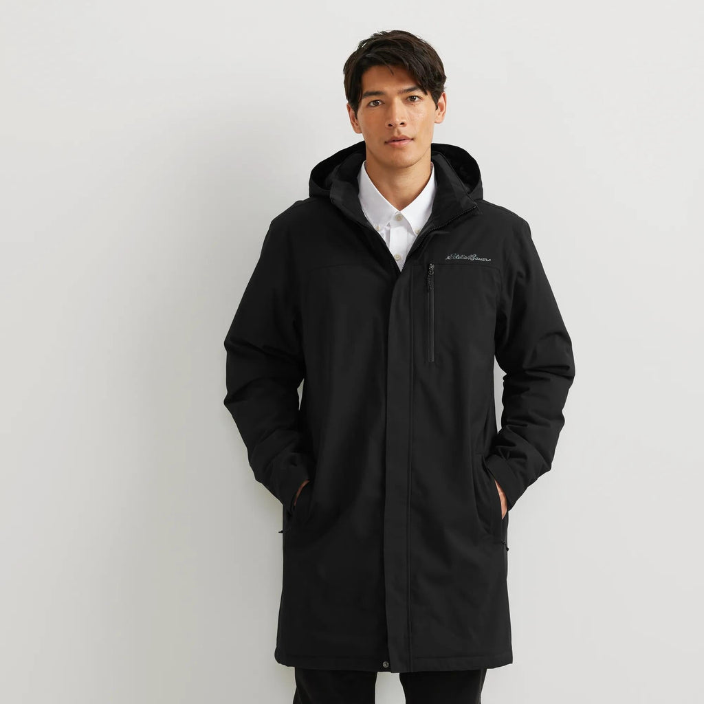 Men's Mainstay Insulated Waterproof Hooded Trench Coat
