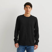 Men's Legend Wash 100% Cotton Long-Sleeve Classic T-Shirt - Black