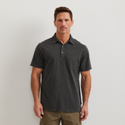 Men's Sunwashed Cotton Pocket Polo - Carbon