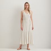 Women's Rio Textured Tiered Midi Dress - Vapour
