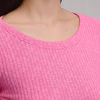 Women's Long-Sleeve Hacci Ribbed Top