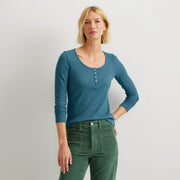 Women's Infinity Thermal Henley - Sea Blue