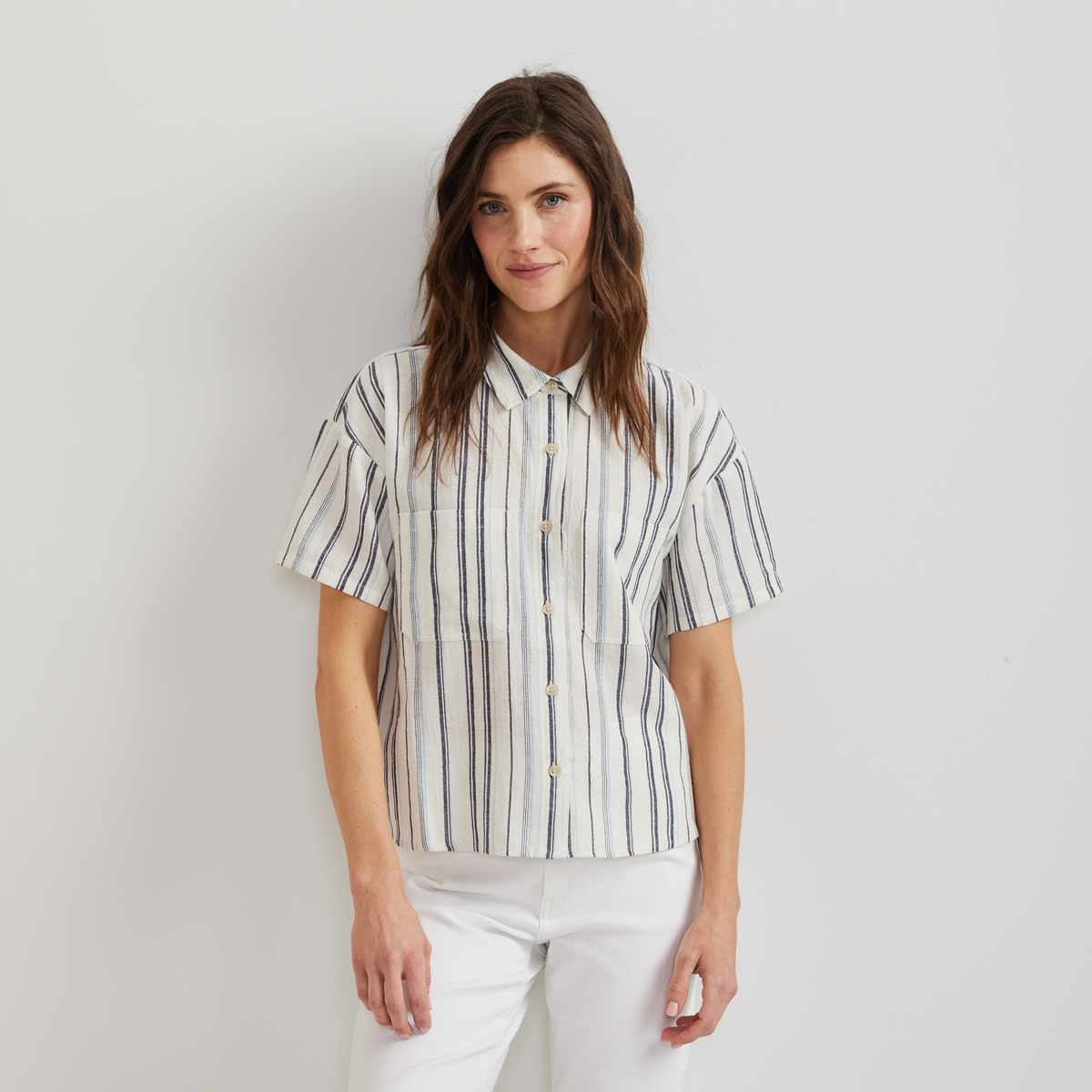 Women's Destination Utility Shirt - Crinkle Stripe