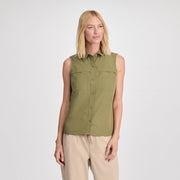 Women's Rainier Ripstop Sleeveless Shirt - Alder