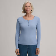 Women's Softline Rib Long-Sleeve Henley - Cascade