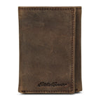 Leather Trifold Wallet With Embossed Sasquatch