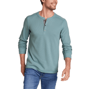 Men's Eddie's Favorite Ultrasoft Thermal Henley - Sea Blue