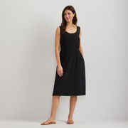Women's Departure Tie Front Midi Dress - Dusk