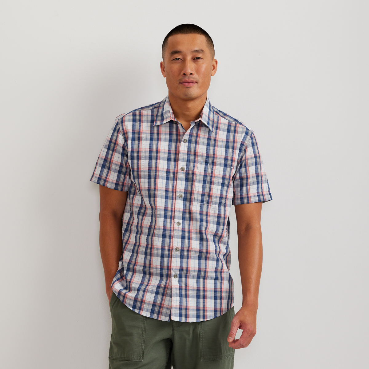 Men's Short-Sleeve Pack It 3.0 Seersucker Shirt