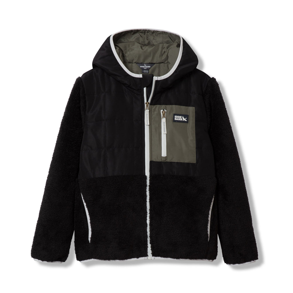 Kids Fleece Mixed Media Hooded Jacket