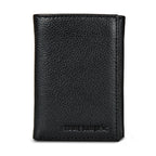EB Signature Logo Leather Trifold Wallet